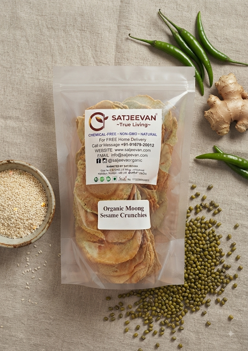 Organic Moong Sesame Crunchies 100g