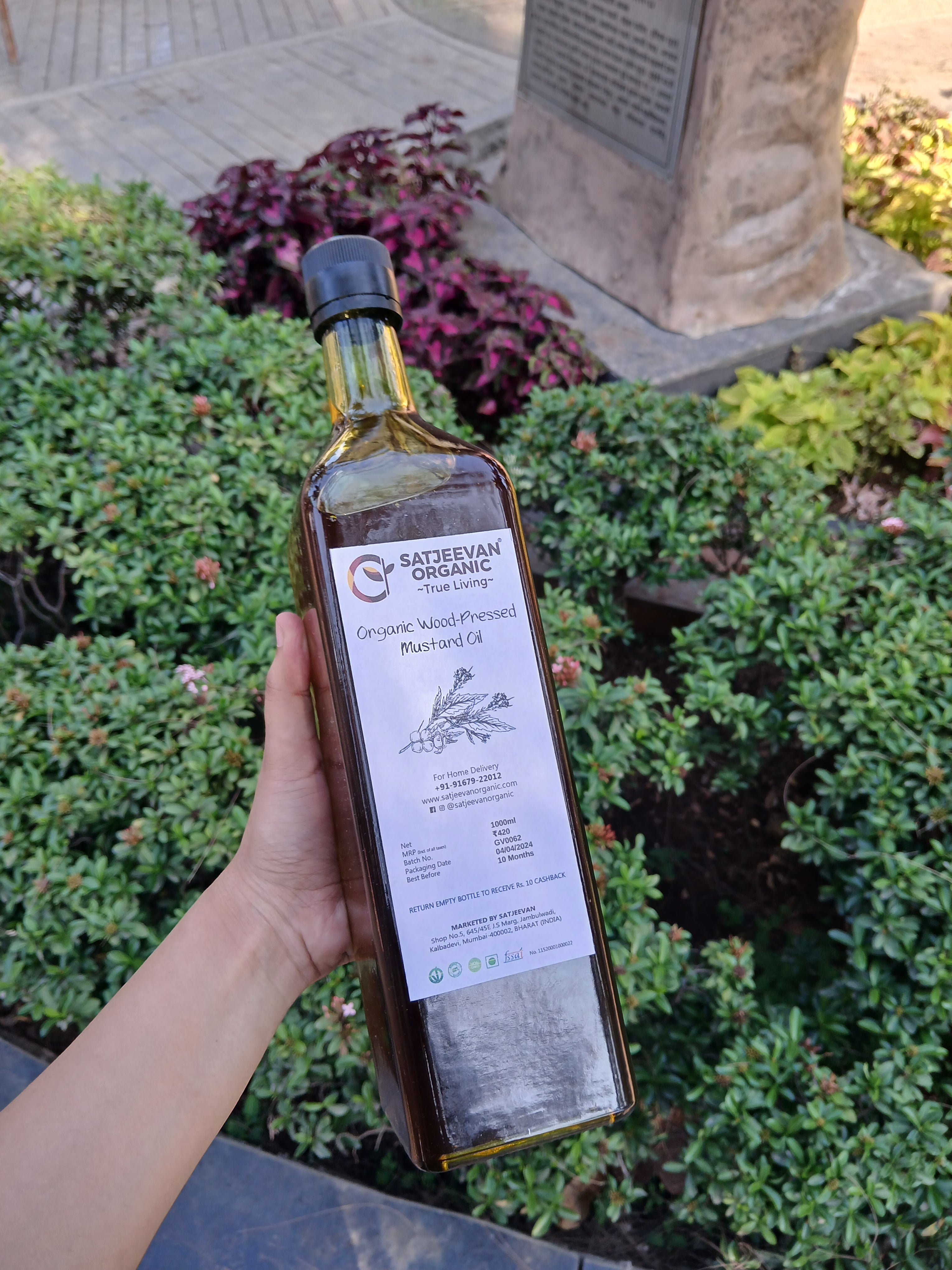 Organic Wood-Pressed Mustard Oil