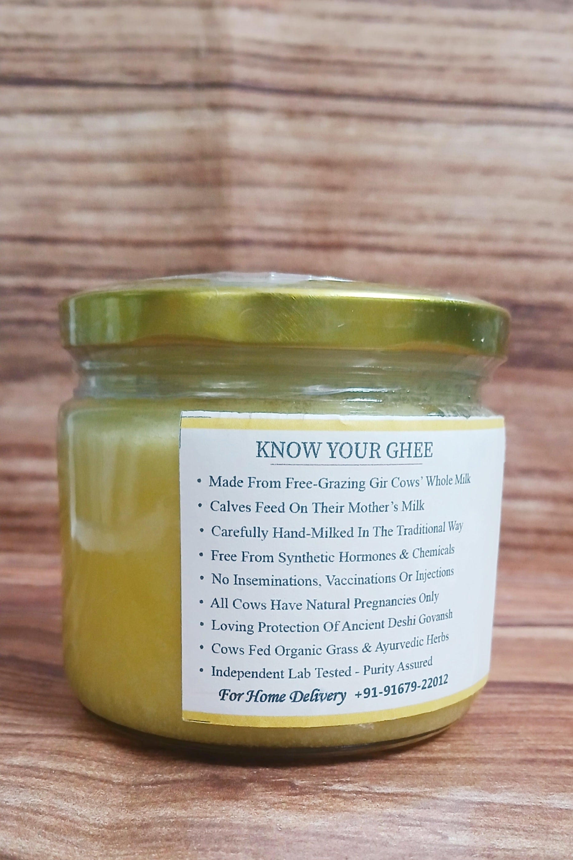 Satjeevan Organic Vedic Gir Cow Bilona Ghee 250ml
