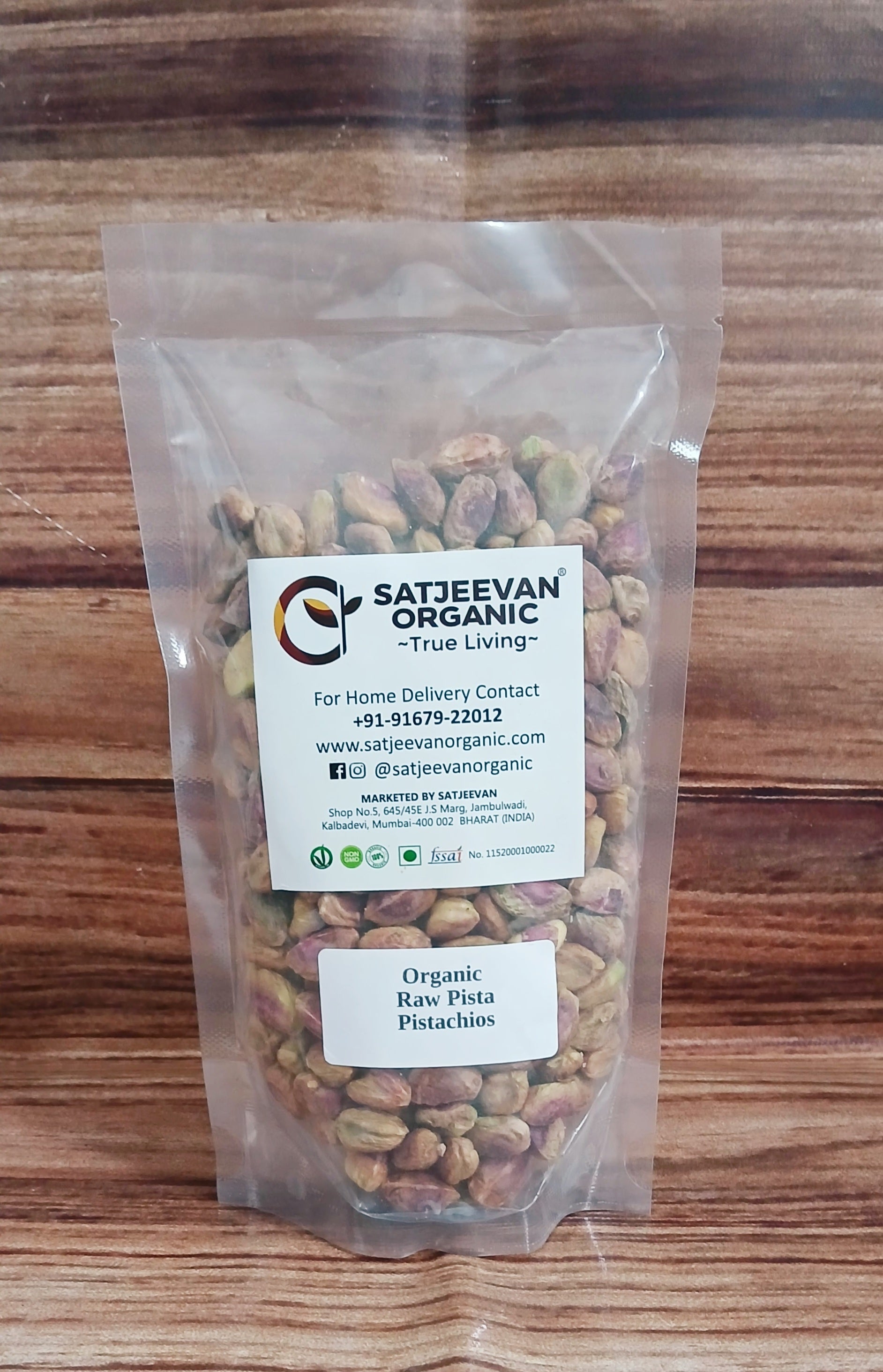 Organic Raw Pista Pistachios 200g