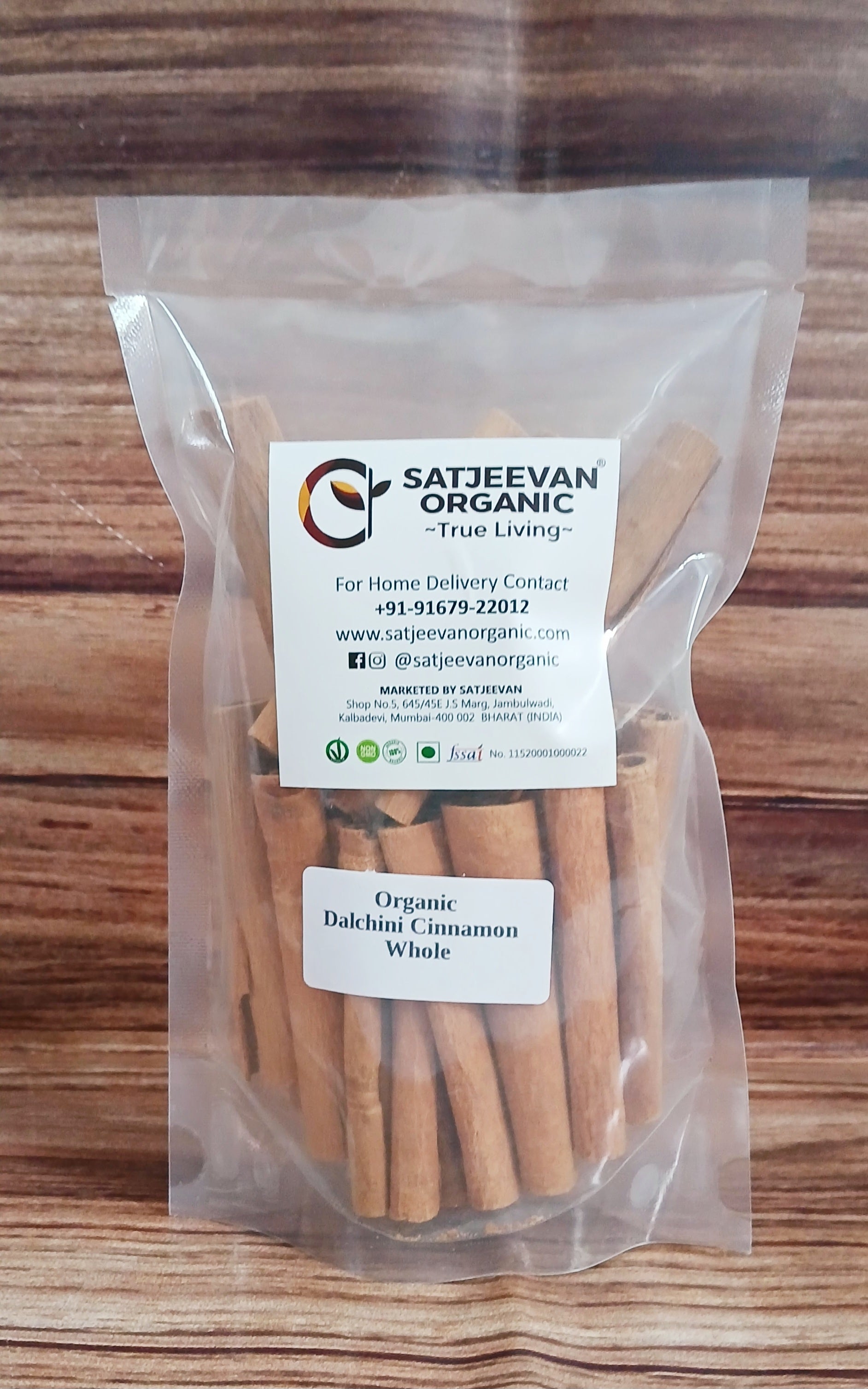Organic Dalchini Cinnamon Whole 100g