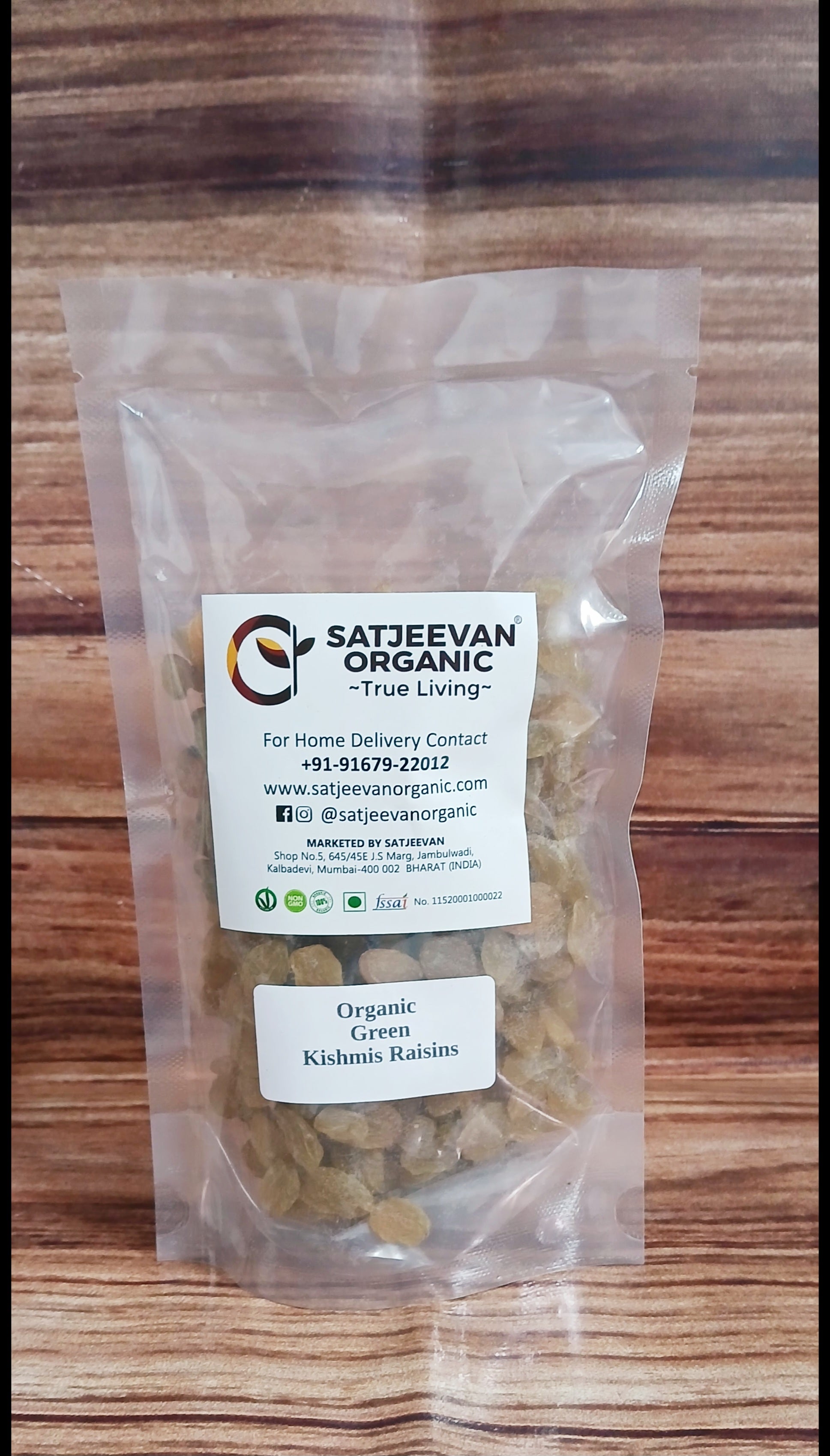 Organic Kishmis Green Raisins 200g
