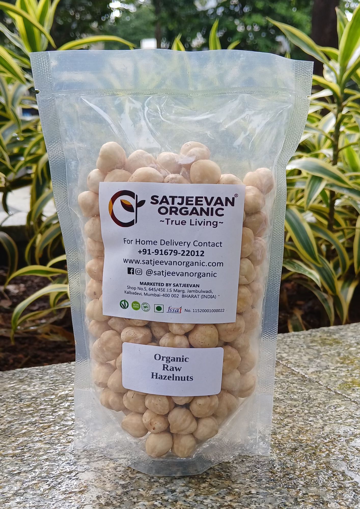 Organic Raw Hazelnuts 200g