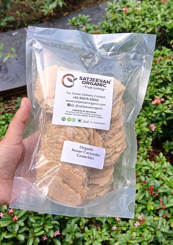 Organic Jowar Coriander Crunchies 100g