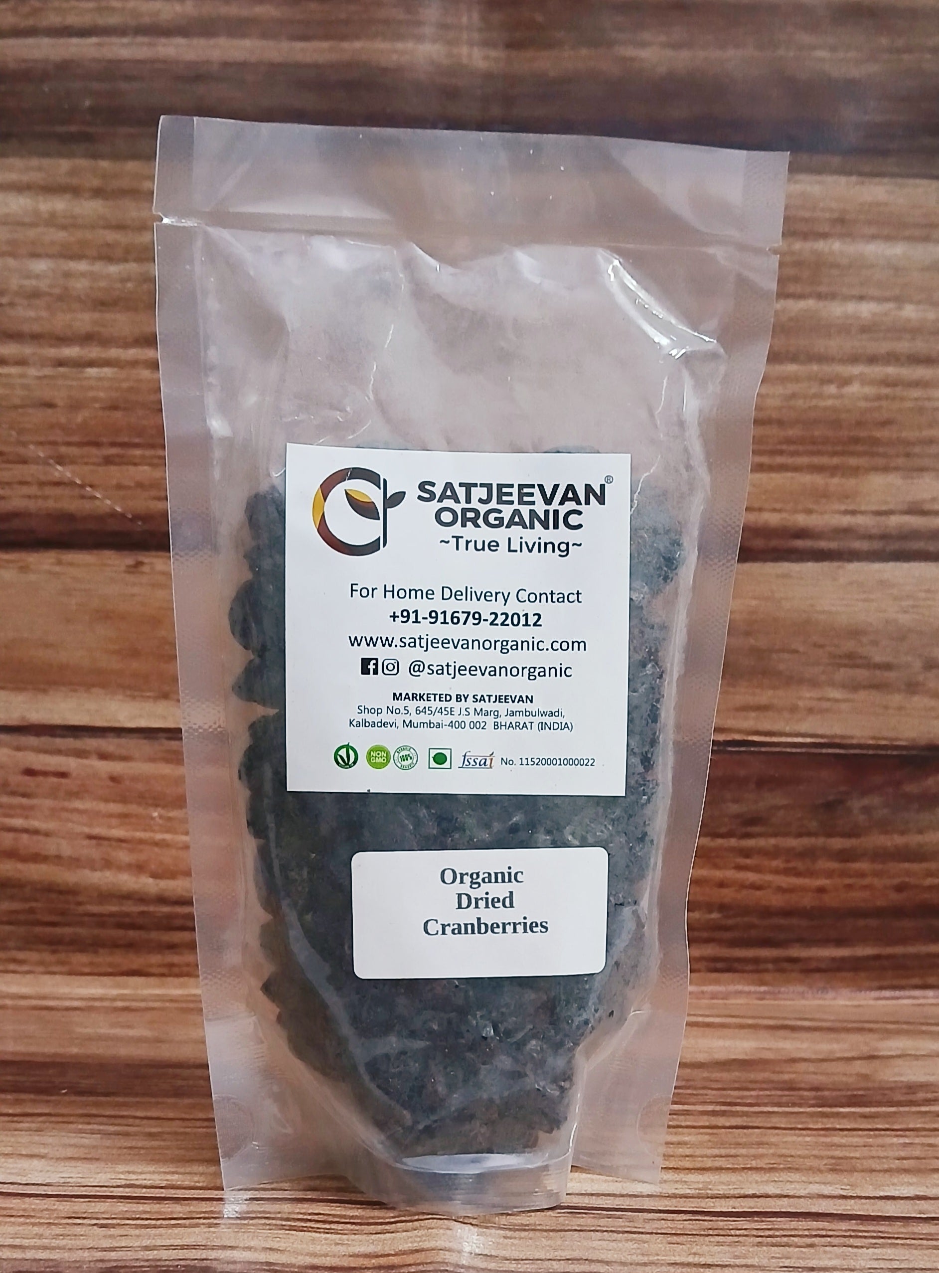 Organic Dried Cranberries 200g