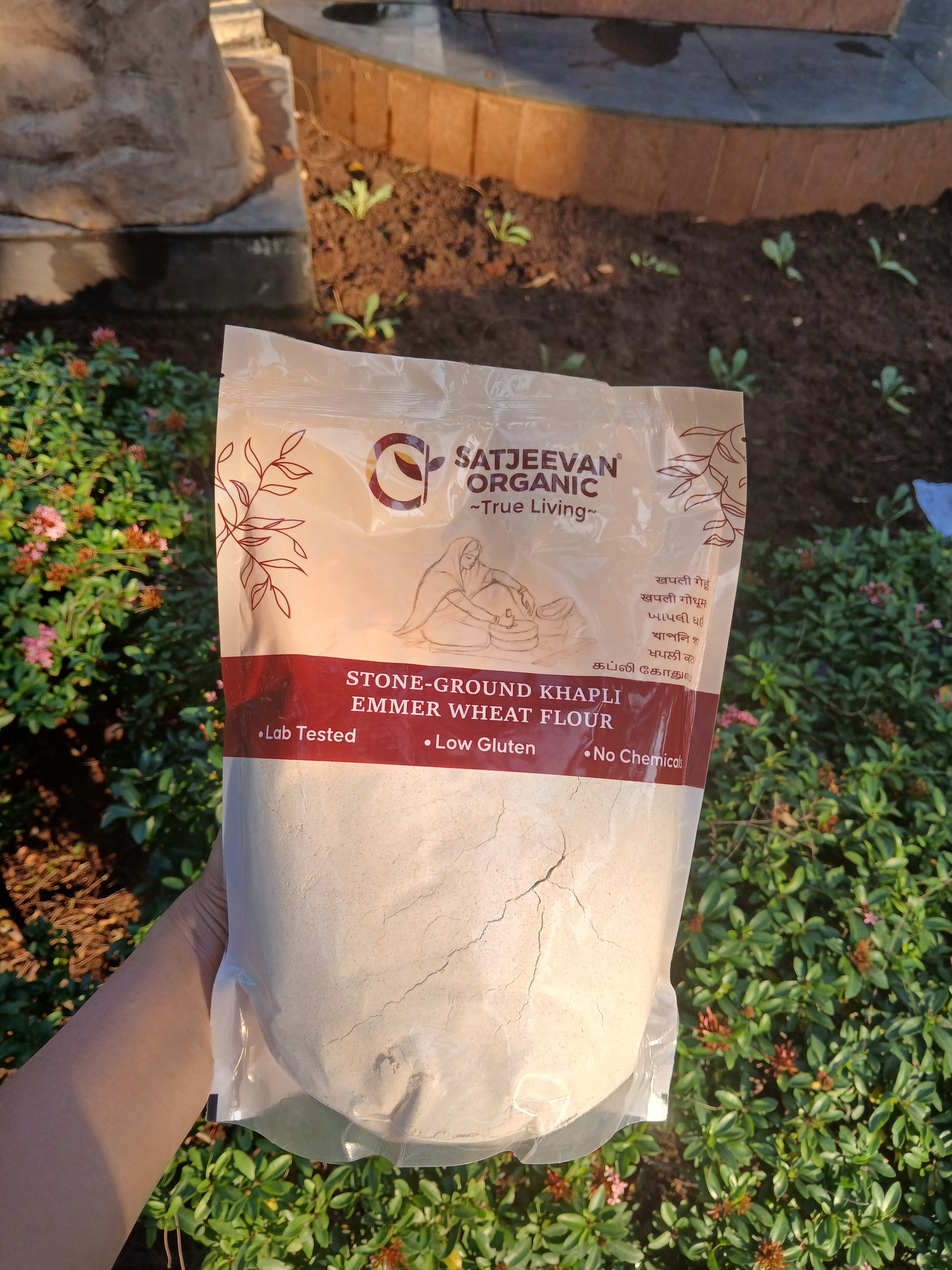 Organic Stone-Ground Khapli Emmer Wheat Flour 1000g