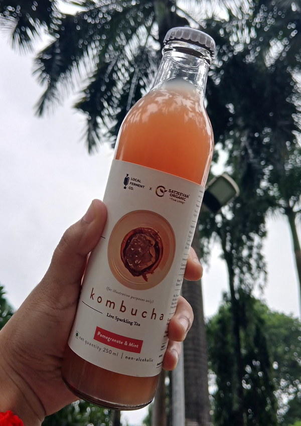 Organic Kombucha Pomegranate Mint 250ml