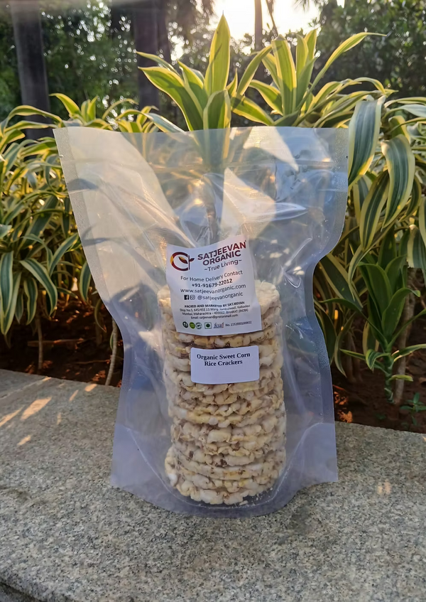 Organic Sweet Corn Rice Crackers 100g