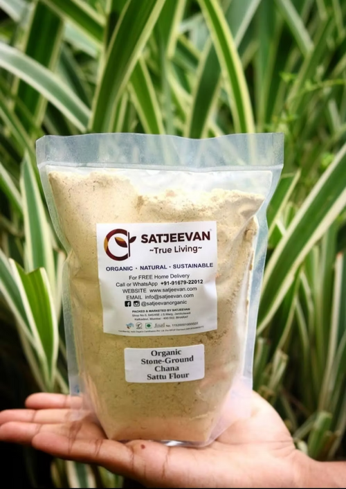 Organic Stone-Ground Chana Sattu Flour 500g