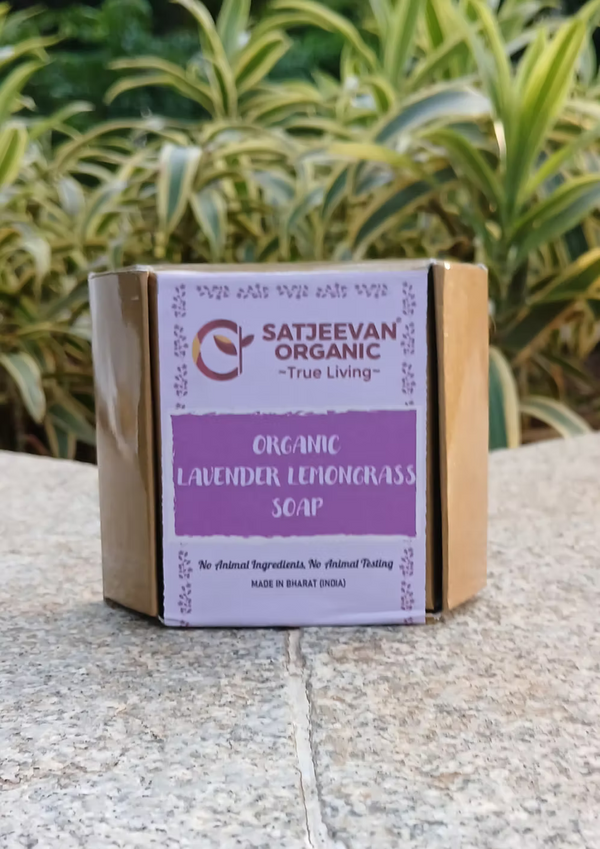 Organic Lavender Lemongrass Soap 100g