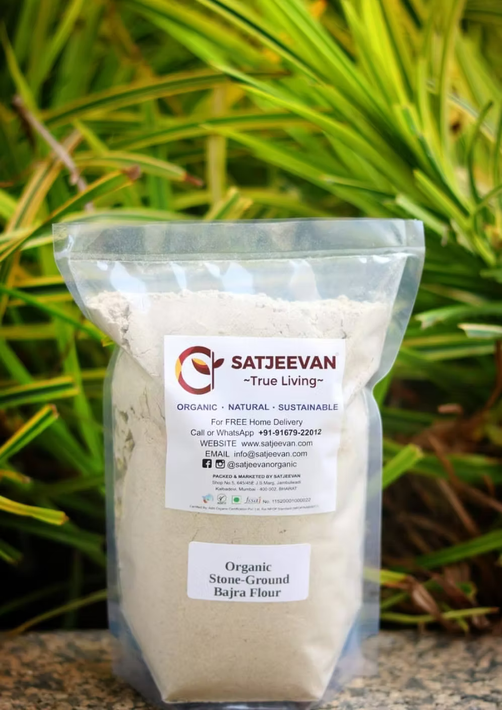 Organic Stone-Ground Bajra Flour 500g