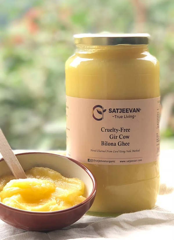 Satjeevan Organic Vedic Gir Cow Bilona Ghee 1000ml