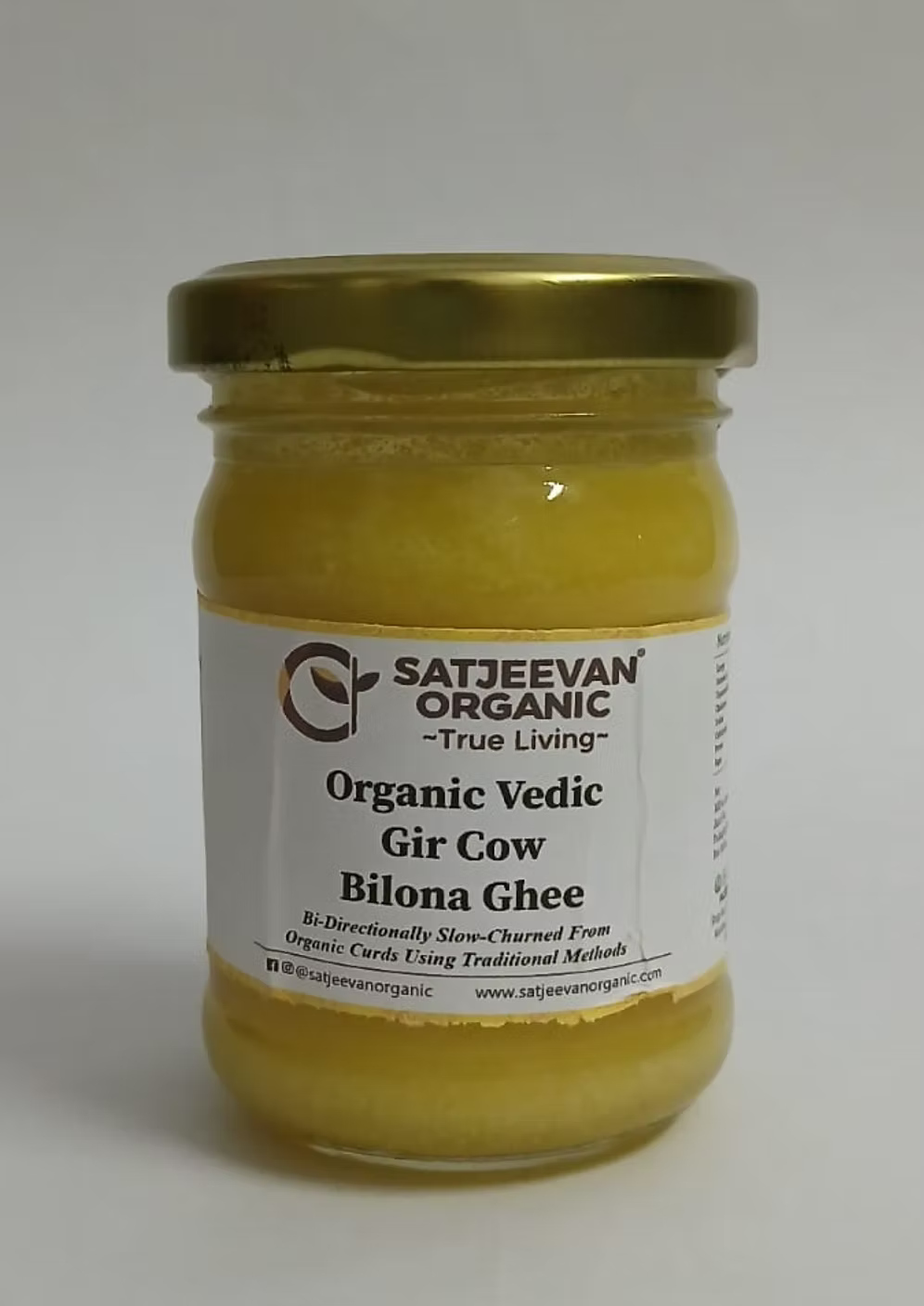 Satjeevan Organic Vedic Gir Cow Bilona Ghee 100ml