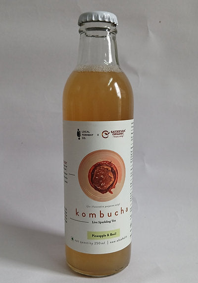 Organic Kombucha Pineapple Basil 250ml