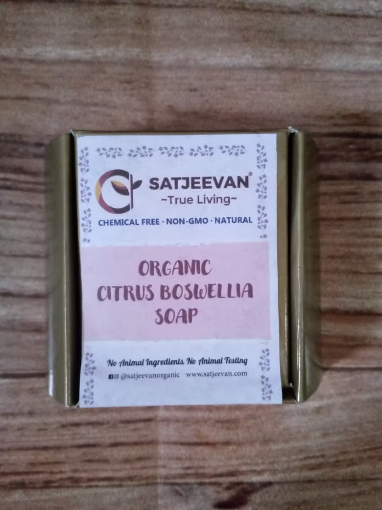 Organic Citrus Boswellia Soap 100g