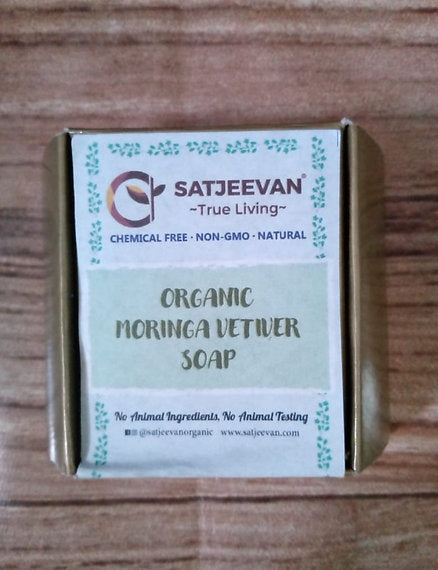Organic Moringa Vetiver Soap 100g