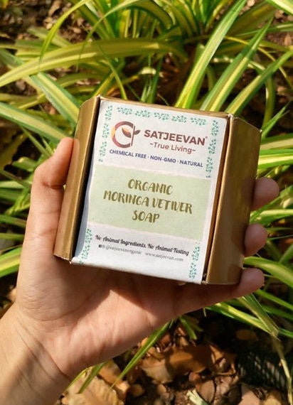 Organic Moringa Vetiver Soap 100g