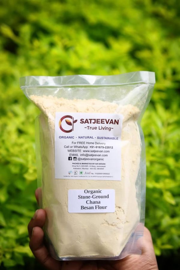 Organic Stone-Ground Chana Besan Flour 500g
