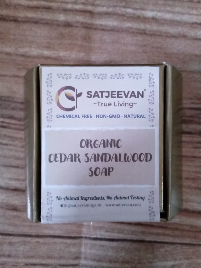 Organic Cedar Sandalwood Soap 100g