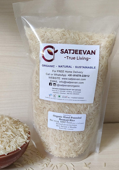 Organic Hand-Pounded Basmati Rice 1000g