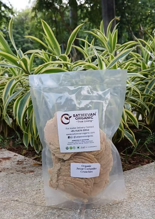 Organic Jowar Coriander Crunchies 100g