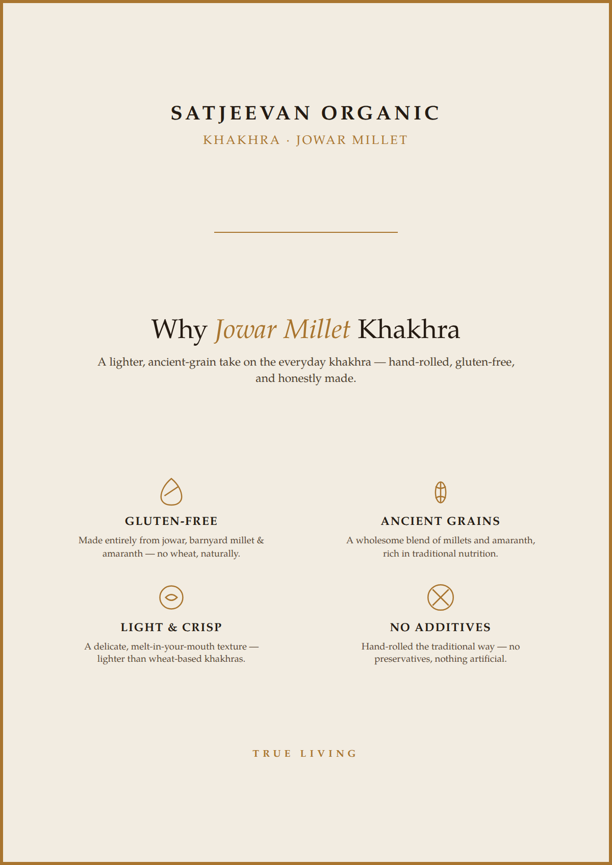 Organic Khakhra Jowar Millet 180g