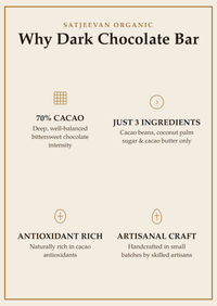 Organic Dark Chocolate Bar 70% Cacao 70g