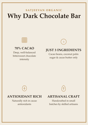 Organic Dark Chocolate Bar 70% Cacao 70g
