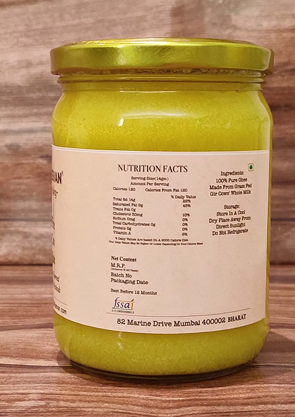 Satjeevan Organic Vedic Gir Cow Bilona Ghee 500ml