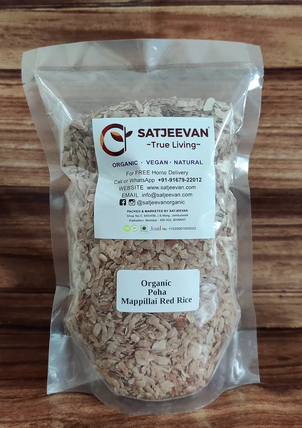 Organic Poha Mappillai Red Rice 500g