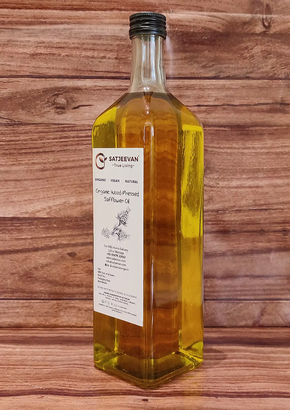 Organic Wood-Pressed Safflower Oil