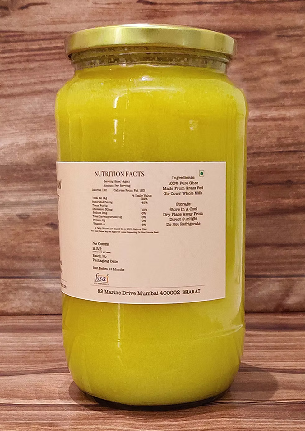Satjeevan Organic Vedic Gir Cow Bilona Ghee 1000ml