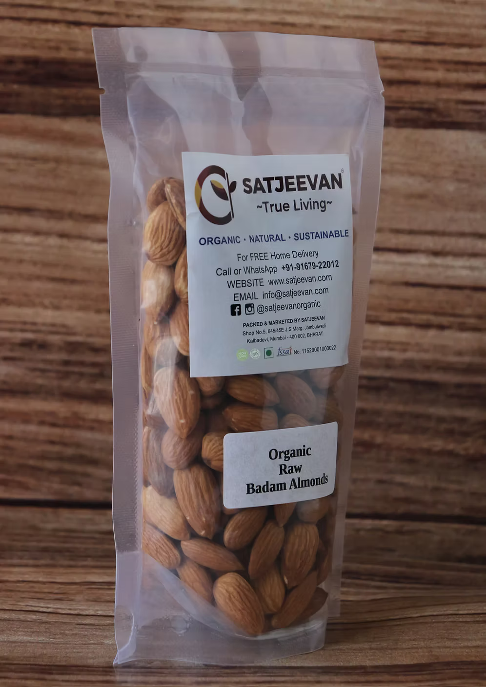 Organic Raw Badam Almonds 200g