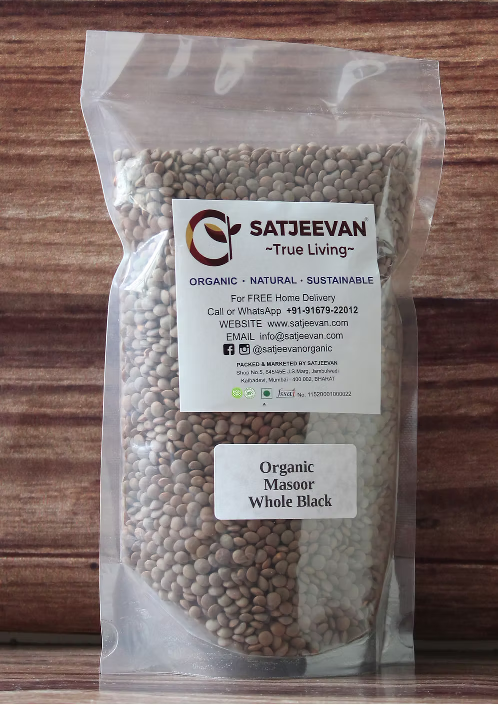 Organic Masoor Whole Black