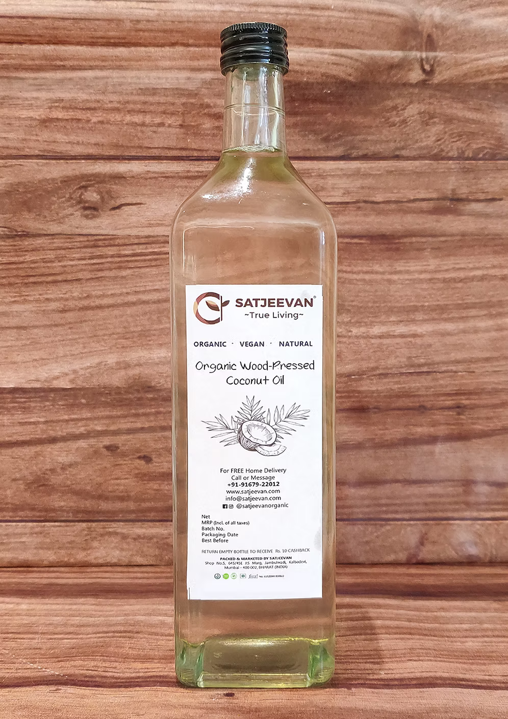 Organic Wood-Pressed Coconut Oil