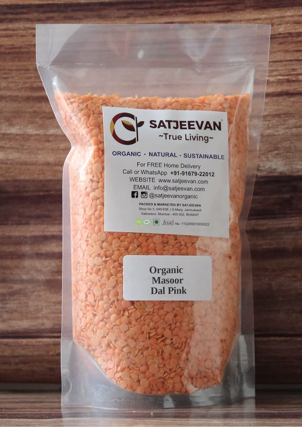 Organic Masoor Dal Pink