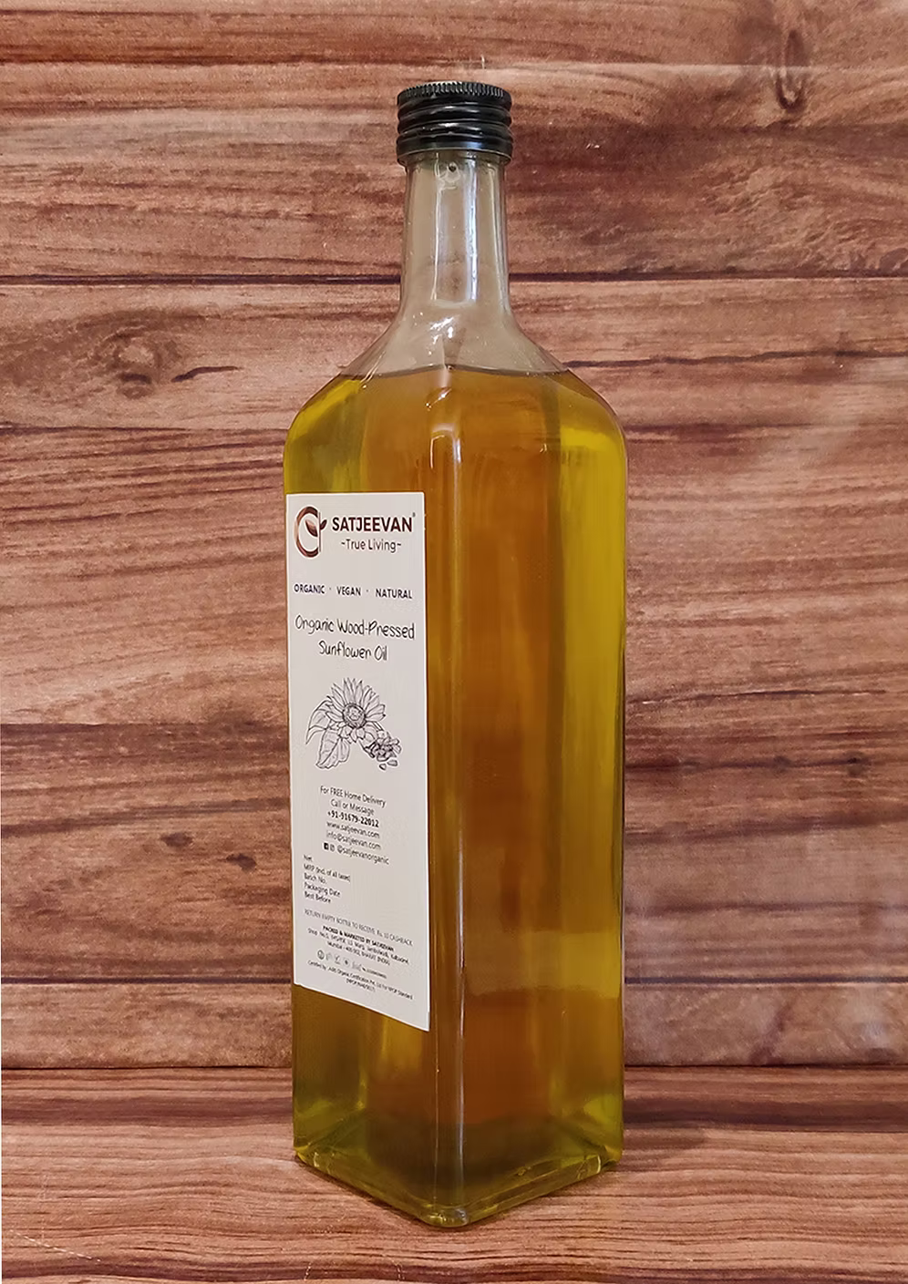 Organic Wood-Pressed Sunflower Oil