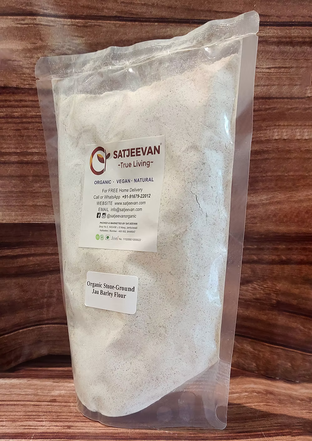 Organic Stone-Ground Jau Barley Flour 500g