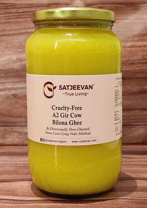 Satjeevan Organic Vedic Gir Cow Bilona Ghee 1000ml