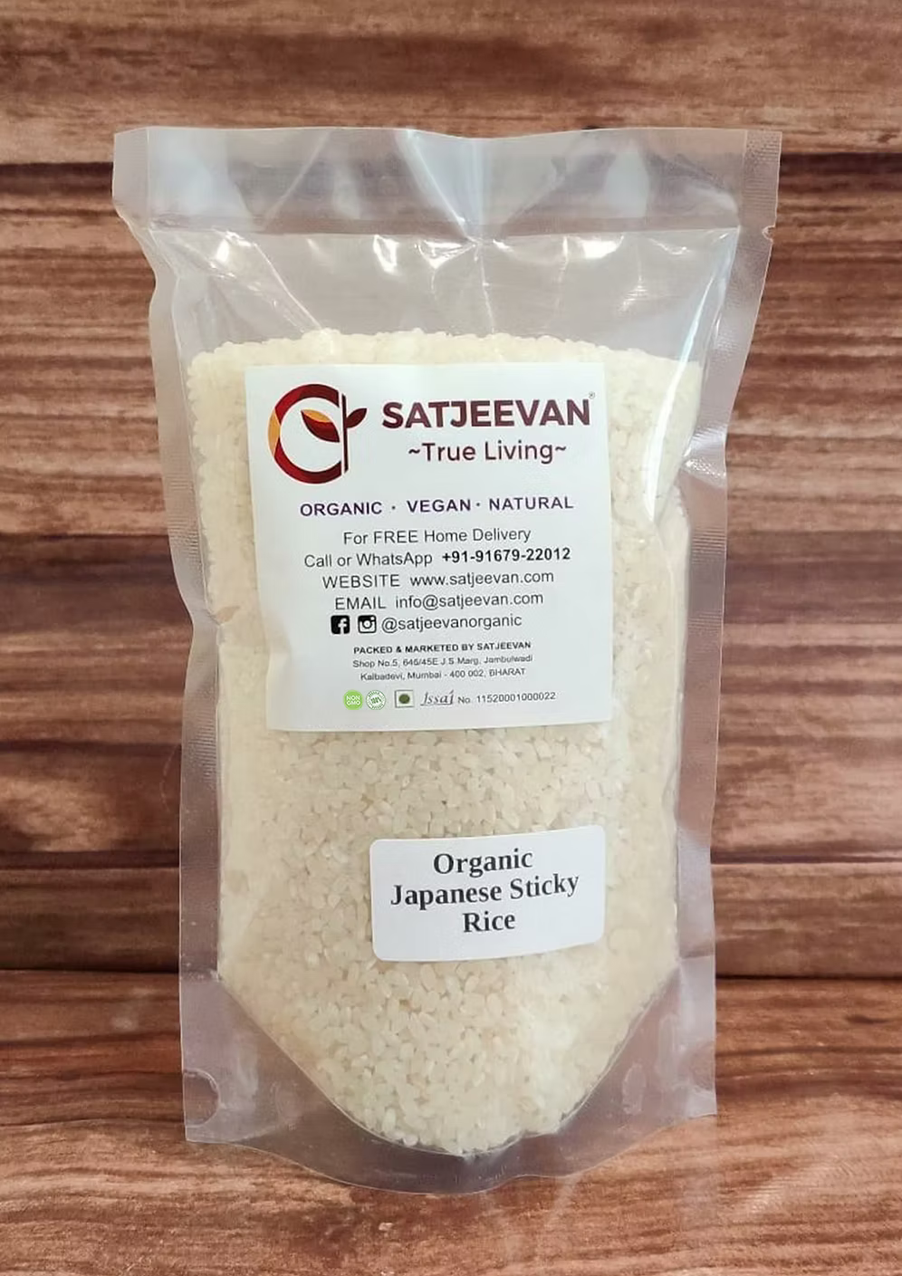 Organic Japanese Sticky Rice 500g