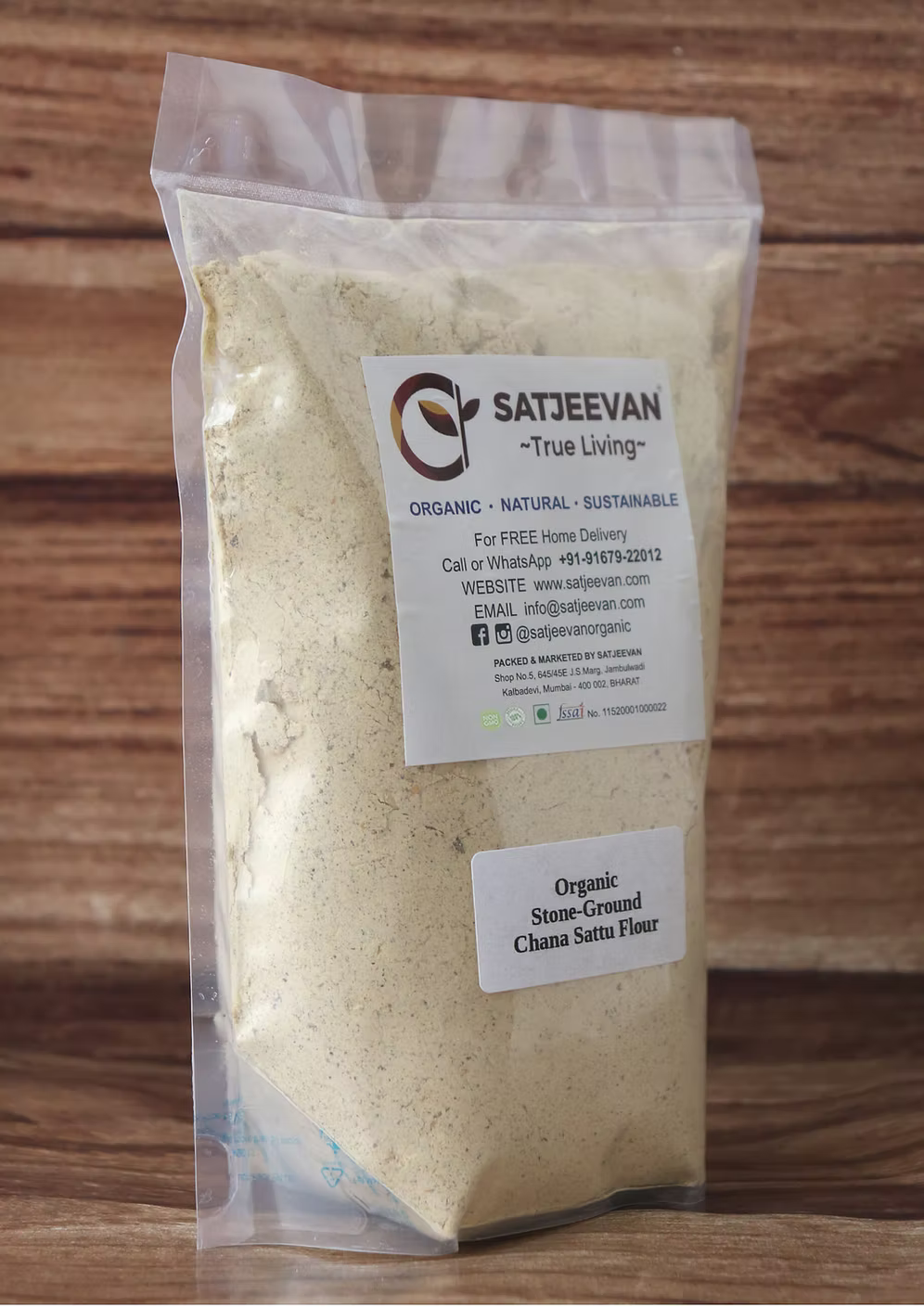 Organic Stone-Ground Chana Sattu Flour 500g