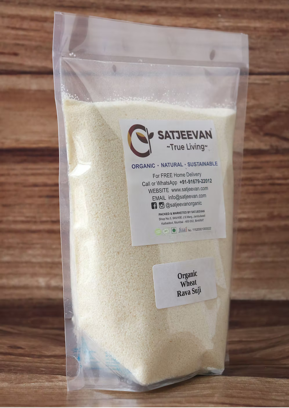 Organic Wheat Rava Suji 500g