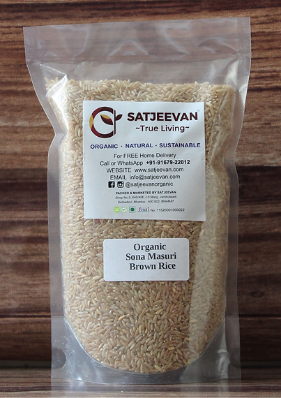 Organic Sona Masuri Brown Rice 1000g