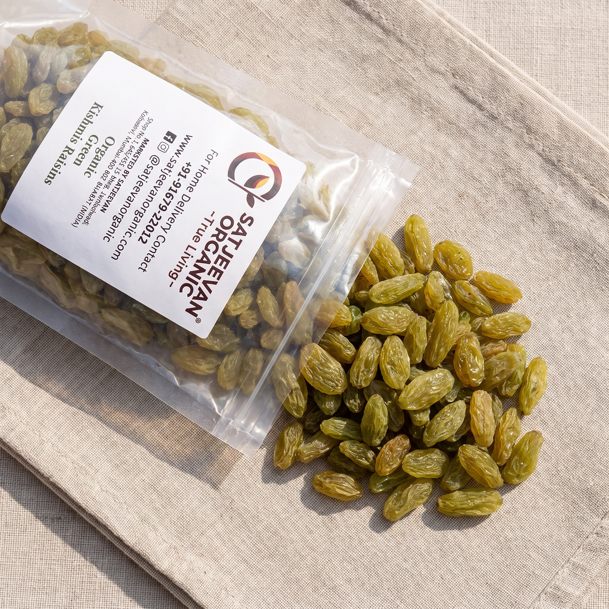Organic Kishmis Green Raisins 200g
