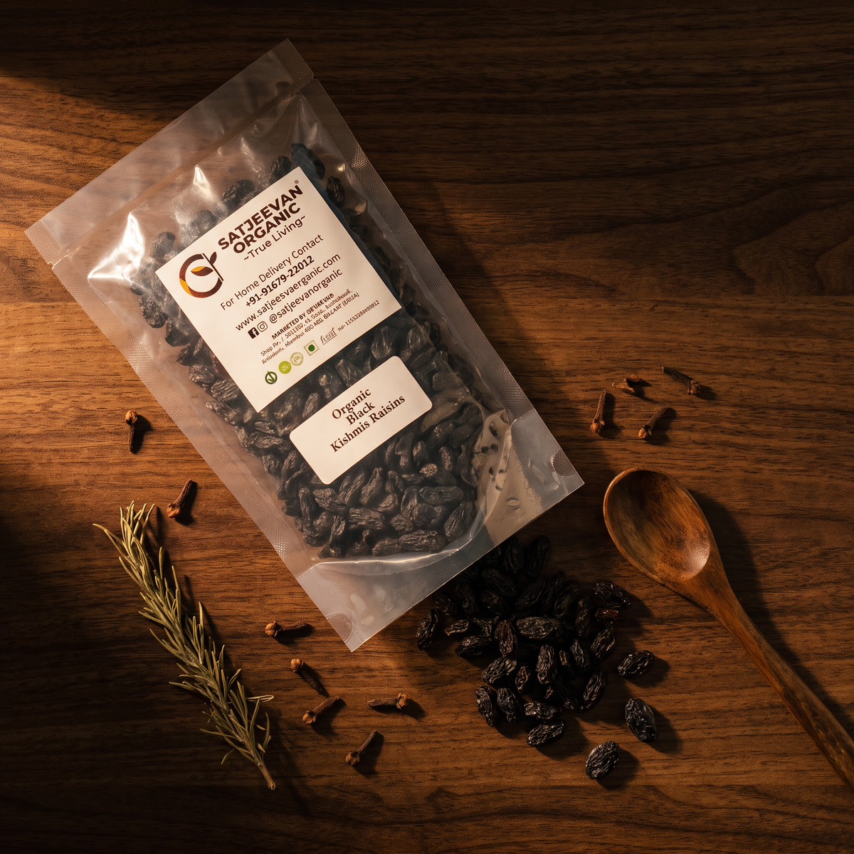 Organic Black Kishmis Raisins 200g
