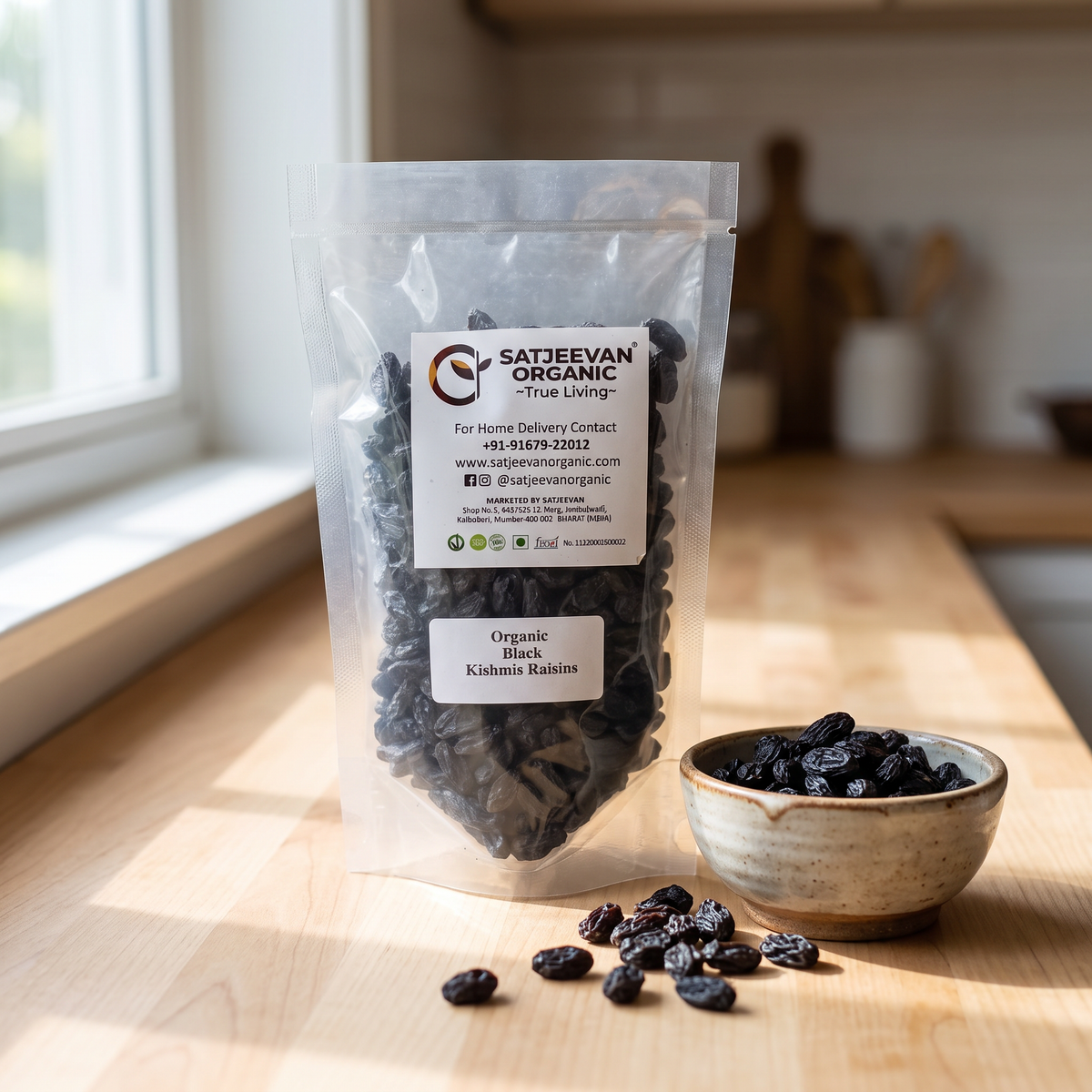 Organic Black Kishmis Raisins 200g