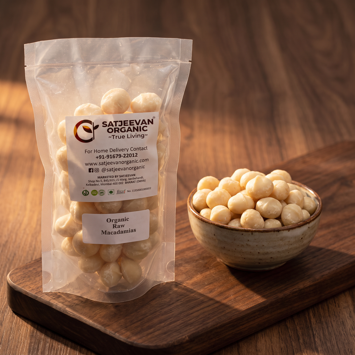 Organic Raw Macadamias 200g
