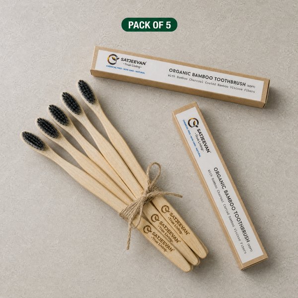 Bamboo Toothbrush Pack of 5