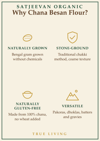 Organic Stone-Ground Chana Besan Flour 500g