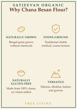 Organic Stone-Ground Chana Besan Flour 500g